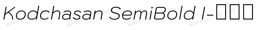 Kodchasan SemiBold I字体转换